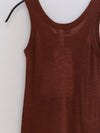 SWAYING 25 Spring/Summer Water-soluble Wool Round Neck Vest SW-SW25SS1T10C4-HZ Red Brown SW-SW25SS1T10C2